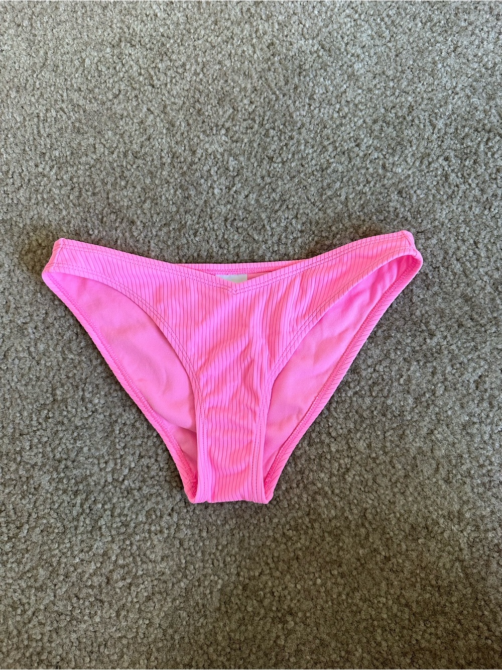Pink Ribbed Swim Bottoms